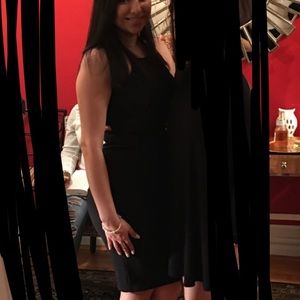 Black halter top cut out back detail dress.